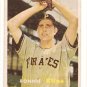 1957 Topps baseball card #256 (B) Ronnie Kline VG