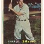 1957 Topps baseball card #255 Charlie Silvera VG/EX