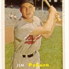 1957 Topps baseball card #276 Jim Pyburn - good (water damaged on one edge)