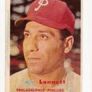 1957 Topps baseball card #241 (C) Joe Lonnett VG