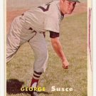 1957 Topps baseball card #229 George Susce VG
