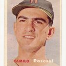 1957 Topps baseball card #211 Camilo Pascual VG