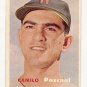 1957 Topps baseball card #211 Camilo Pascual VG