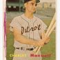 1957 Topps baseball card #205 Charley Maxwell VG