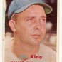 1957 Topps baseball card #186 Jim King VG