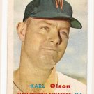1957 Topps baseball card #153 Karl Olson EX