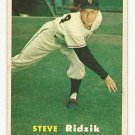 1957 Topps baseball card #123 Steve Ridzik G/VG