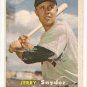 1957 Topps baseball card #22 Jerry Snyder VG