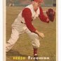 1957 Topps baseball card #32 Hersh Freeman VG