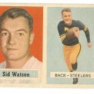 1957 Topps football card #75 Sid Watson VG Pittsburgh Steeler