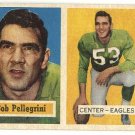 1957 Topps football card #73 Bob Pellegini VG Philadelphia eagles