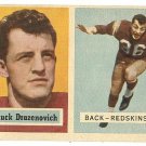 1957 Topps football card #60 Chuck Drazenovich VG/EX Washington Redskins