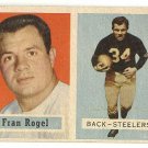 1957 Topps football card #27 Fran Rogel VG Pittsburgh Steelers