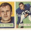 1957 Topps football card #17 (B) Art Spinney VG- Baltimore Colts