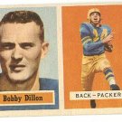 1957 Topps football card #9 (B) Bobby Dillon EX Green bay packers