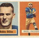 1957 Topps football card #9 (C) Bobby Dillon VG Green bay packers