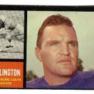 1962 Topps football card #9 Bill Pellington EX Baltimore Colts