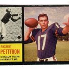 1962 Topps football card #23 Richie Petitbon EX Chicago Bears