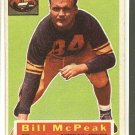1956 Topps football card #99 Bill McPeak VG Pittsburgh Steelers
