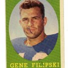 1958 Topps football card #1 Gene Filipski - good (writing on front and back) New York Giants