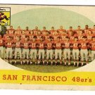 1958 Topps football card #41 San Francisco 49ers team  - good