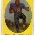 1958 Topps football card #75 John H. Johnson - good (ink on front) Detroit Lions