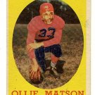 1958 Topps football card #127 Ollie Matson - good (ink on front) Chicago Cardinals