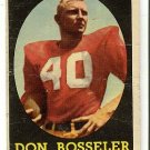 1958 Topps football card #132 Don Bosseler F/G Washington Redskins