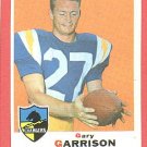 1969 Topps football card #233 (B) Gary Garrison EX San Diego Chargers