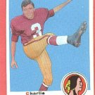 1969 Topps football card #205 (B) Charlie Gogolak NM Washington Redskins