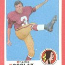 1969 Topps football card #205 (C) Charlie Gogolak NM Washington Redskins