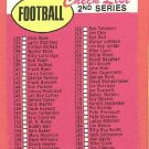 1969 Topps football card #132 (B) 2nd Series checklist NM Unmarked