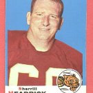 1969 Topps football card #9 (B) Sherrill Headrick VG Cincinnati Bengals