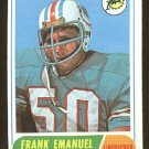 1968 Topps football card #170 (B) Frank Emanuel EX/NM Miami Dolphins