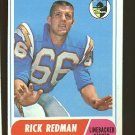 1968 Topps football card #115 Rick Redman NM San Diego Chargers
