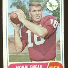 1968 Topps football card #110 (B) Norm Snead VG Philadelphia eagles