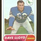 1968 Topps football card #84 Dave Lloyd EX Philadelphia Eagles