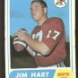 1968 Topps football card #60 Jim Hart RC rookie VG St. Louis cardinals