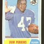 1968 Topps football card #50 Don Perkins VG/Ex Dallas Cowboys
