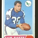 1968 Topps football card #32 (B) Sam Baker EX Philadelphia Eagles