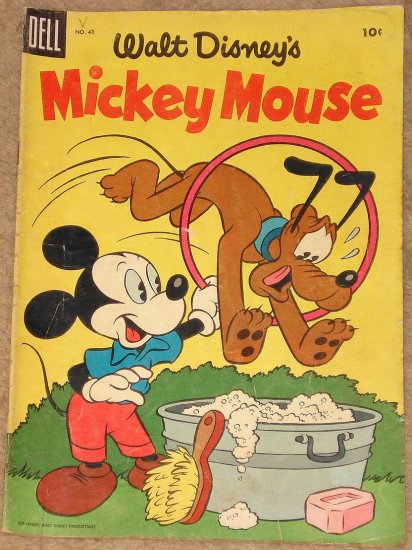 Dell comic book - Walt Disney's Mickey Mouse #43 1955 good condition