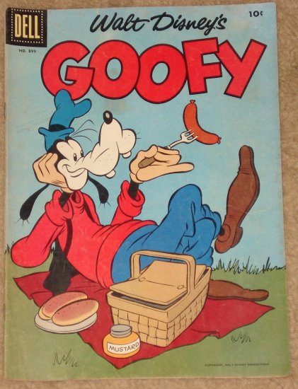 Dell comic book - Walt Disney's Goofy #899 (Four Color) 1958 VG condition