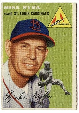 1954 Topps baseball card #237 (B) Mike Ryba VG (pinhole) St. Louis cardinals