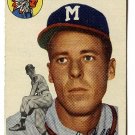 1954 Topps baseball card #188 (B) Dave Jolly VG+ Milwaukee Braves