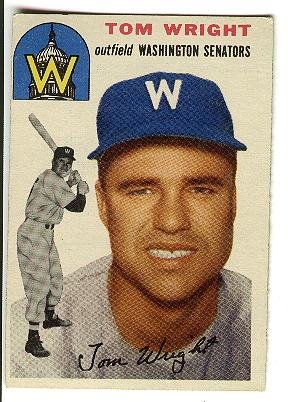 1954 Topps baseball card #140 Tom Wright VG/Ex Washington Senators