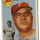 1954 Topps baseball card #127 (B) Steve O'Neill VG Philadelphia Phillies