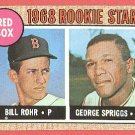 1968 Topps baseball card #314 Bill Rohr & George Spriggs NM