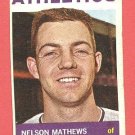1964 Topps baseball card #366 Nelson Mathews VG Kansas City A's