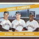 1966 Topps baseball card #199 ChiSox Clubbers Bill Skowron, Johnny Romano, Floyd Robinson EX