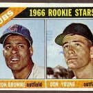 1966 Topps baseball card #139 (B) Chicago Cubs rookies Byron Browne & Don Young VG